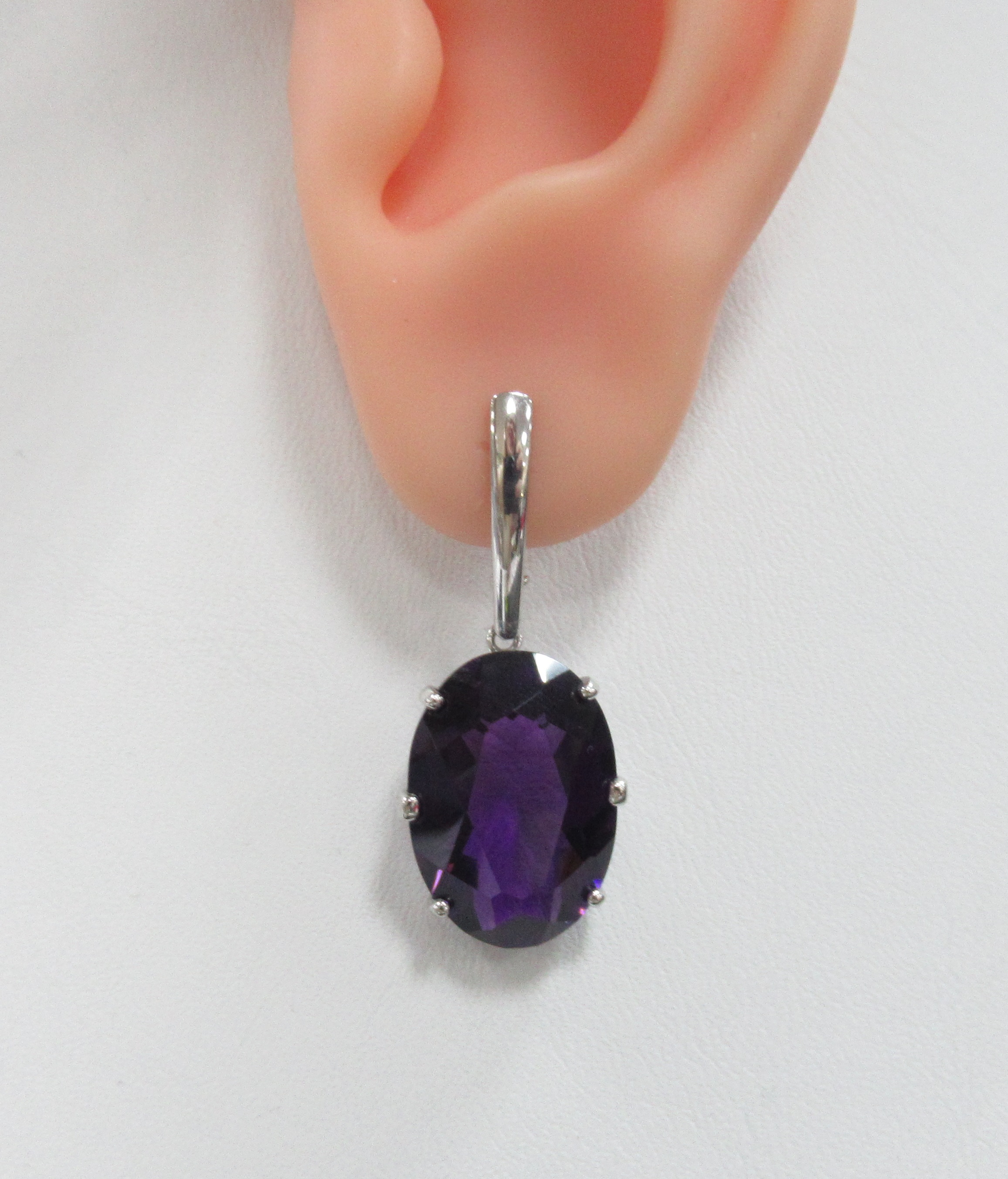 Серебряные серьги с аметистами